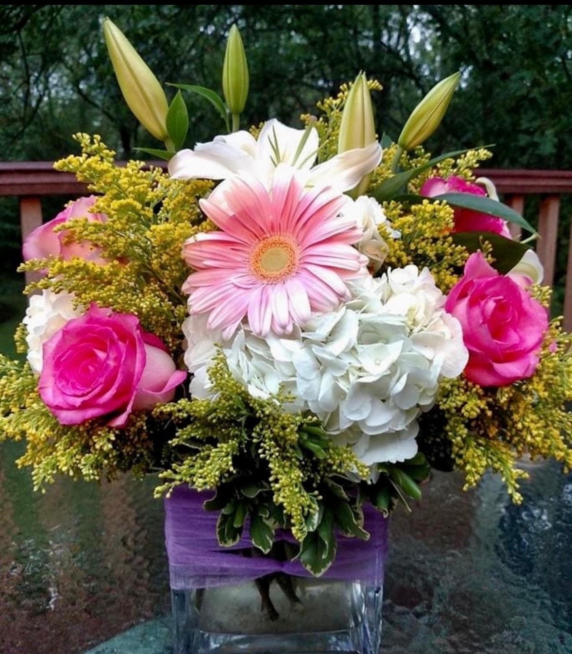 Colorful mixed flower bouquet
