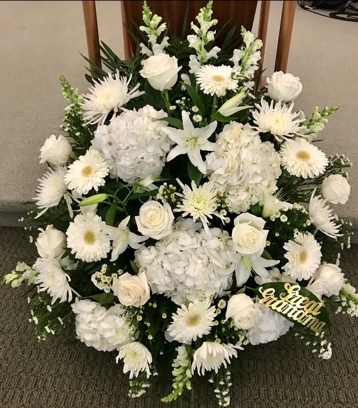 Funeral floral arrangement